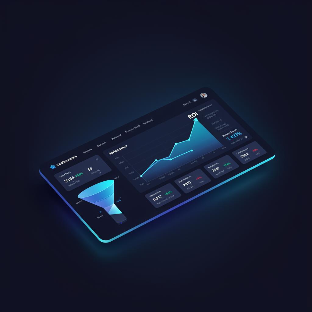 Digital Manoj marketing performance dashboard with ROI analytics